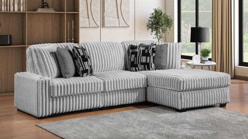 PUFFY SECTIONAL IN GRAY - PUFFY SECTIONAL IN GRAY