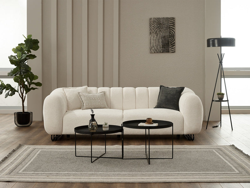Puffy Stationary Loveseat in Cream - 200-SIM-PUF-ERATO08-2