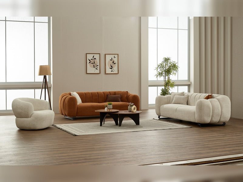 Puffy Stationary Loveseat in Cream - 200-SIM-PUF-ERATO08-2