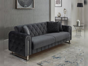 Puma Convertible Sofa in Anthracite - 200-SIM-PUM-VELVET412-3