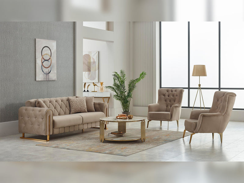 Puma Convertible Sofa in Beige - 200-SIM-PUM-VELVET260-3