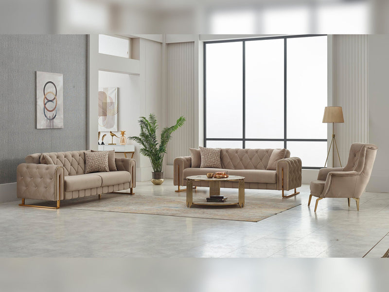 Puma Convertible Sofa in Beige - 200-SIM-PUM-VELVET260-3
