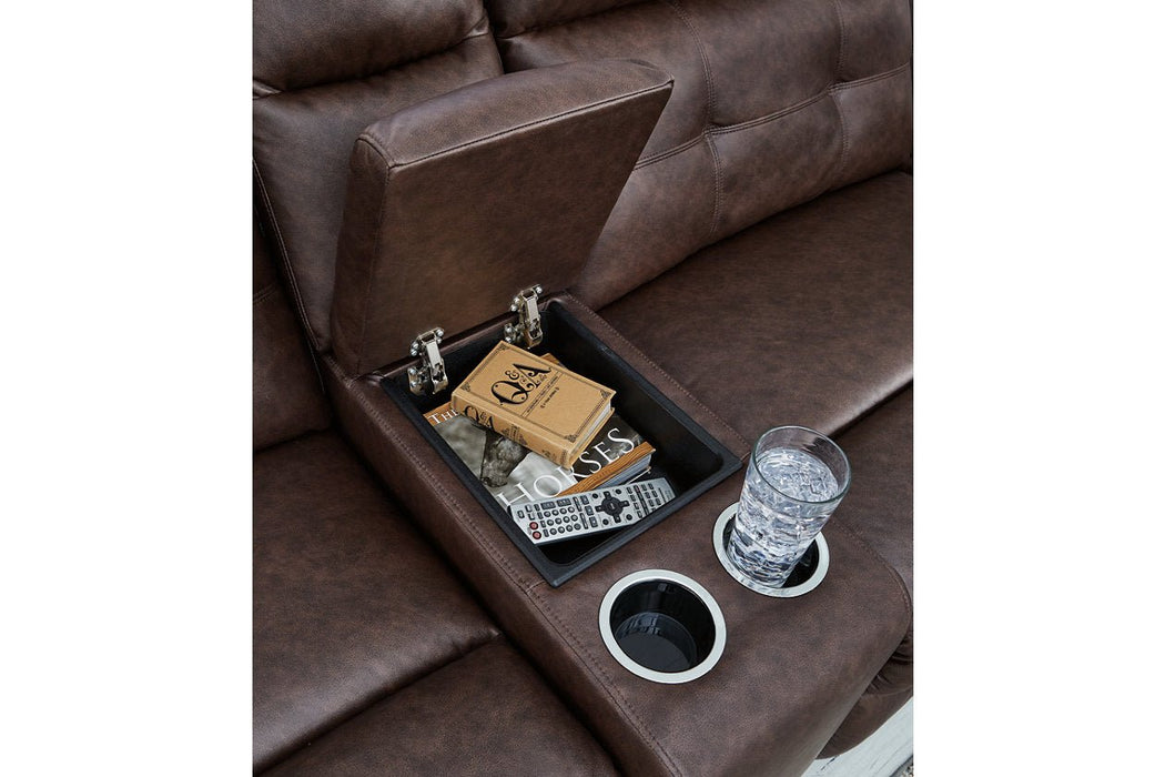 Punch Up Walnut 6 - Piece Power Reclining Sectional - Gate FurniturePower Reclining Sectional