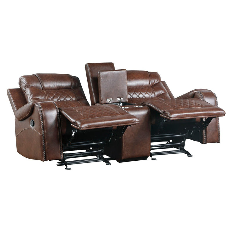 Putnam Brown Reclining Living Room Set - Lara FurnitureLiving Room Set