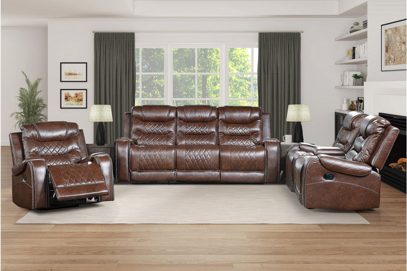 Putnam Brown Reclining Living Room Set - Lara FurnitureLiving Room Set