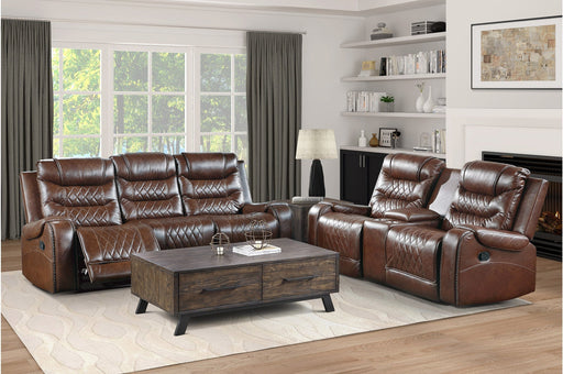Putnam Brown Reclining Living Room Set - Lara FurnitureLiving Room Set