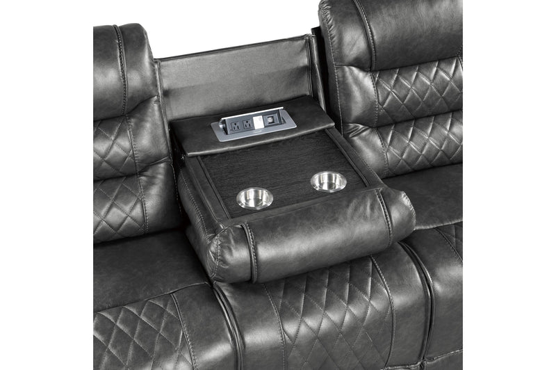 Putnam Gray Reclining Living Room Set - Lara FurnitureLiving Room Set