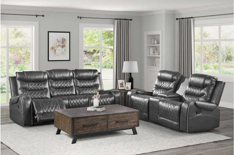 Putnam Gray Reclining Living Room Set - Lara FurnitureLiving Room Set