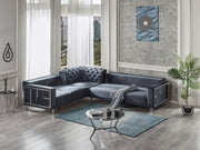 Puzzle 118" / 98" Wide Tufted Extendable Sectional - Sectional
