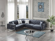 Puzzle 118" / 98" Wide Tufted Extendable Sectional - Sectional
