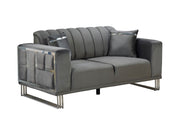 Puzzle 67" Wide Striped Extendable Loveseat - Loveseat