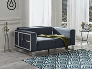 Puzzle 67" Wide Tufted Extendable Loveseat - Loveseat