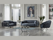 Puzzle 67" Wide Tufted Extendable Loveseat - Loveseat