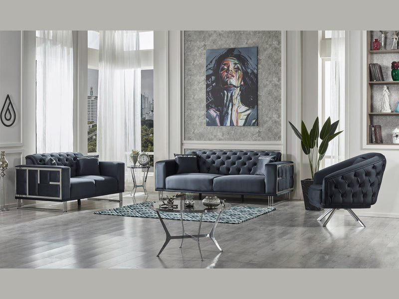 Puzzle 87" Wide Tufted Extendable Sofa - Sofas