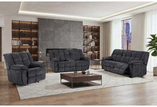 U6000 Black Reclining Sofa/Console Reclining Loveseat - U6000-BLACK-RS/CRLS/R-N