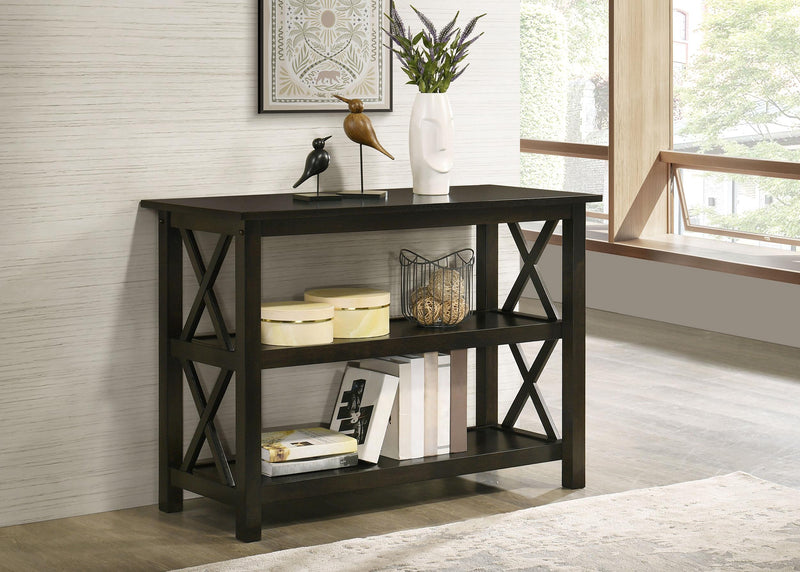 Rachelle 2-shelf Wood Entryway Console Table Deep Merlot - 5910
