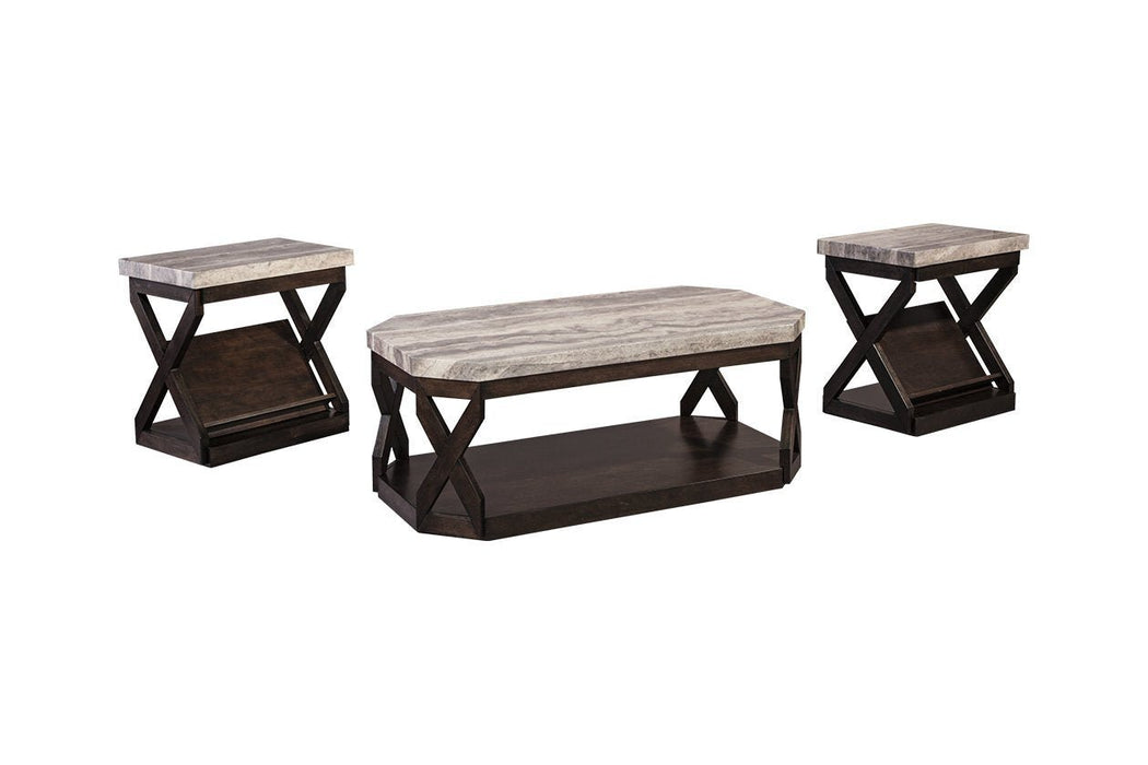 Radilyn Grayish Brown Table (Set of 3) - Gate FurnitureOccasional Table Set