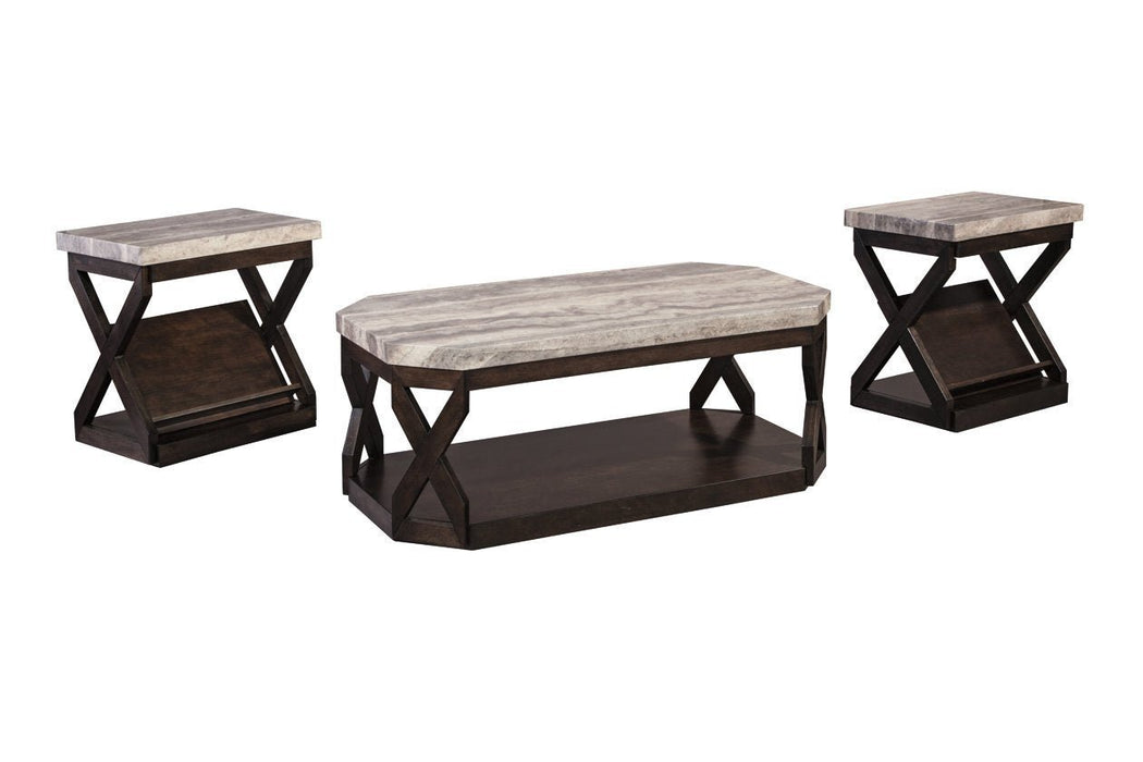 Radilyn Grayish Brown Table (Set of 3) - Gate FurnitureOccasional Table Set