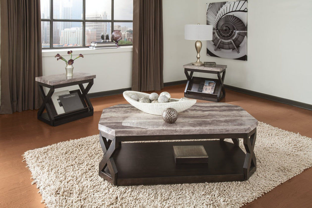 Radilyn Grayish Brown Table (Set of 3) - Gate FurnitureOccasional Table Set