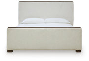 Radkin Burnished Brown King Upholstered Panel Bed - PCB843B4