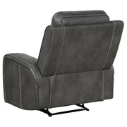 Raelynn 3-piece Upholstered Reclining Sofa Set Grey - 603191-S3