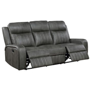Raelynn 3-piece Upholstered Reclining Sofa Set Grey - 603191-S3