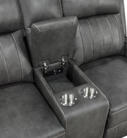 Raelynn Upholstered Track Arm Motion Loveseat Grey - 603192