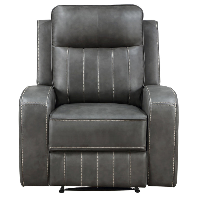 Raelynn Upholstered Track Arm Recliner Grey - 603193