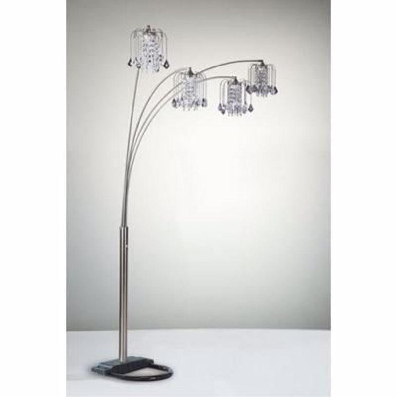 Rain Drop Arc Pewter 84" Floor Lamp - Lara FurnitureFloor Lamps