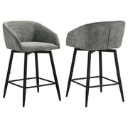 Rainer Fabric Upholstered Swivel Counter Height Chair Charcoal (Set of 2) - 190139CHR