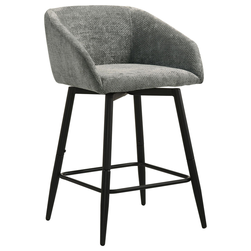 Rainer Fabric Upholstered Swivel Counter Height Chair Charcoal (Set of 2) - 190139CHR