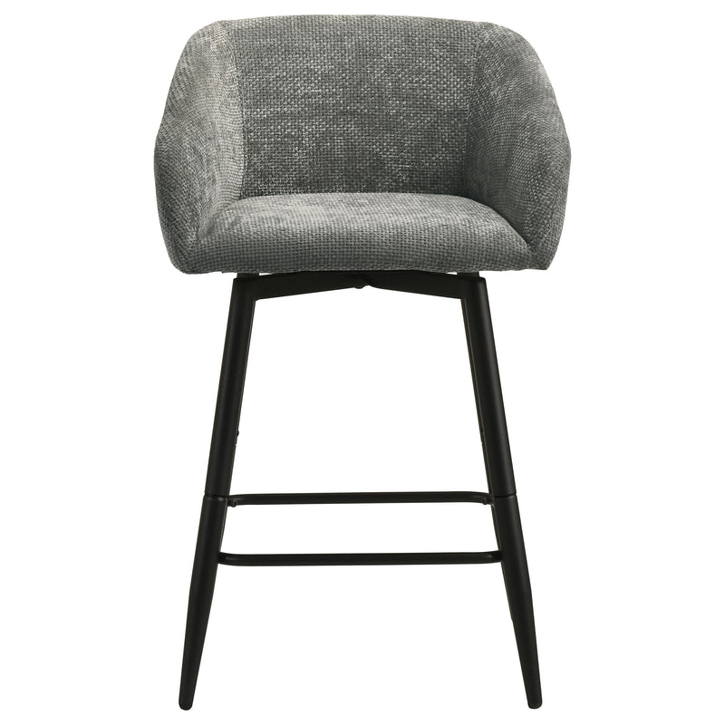 Rainer Fabric Upholstered Swivel Counter Height Chair Charcoal (Set of 2) - 190139CHR
