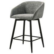 Rainer Fabric Upholstered Swivel Counter Height Chair Charcoal (Set of 2) - 190139CHR