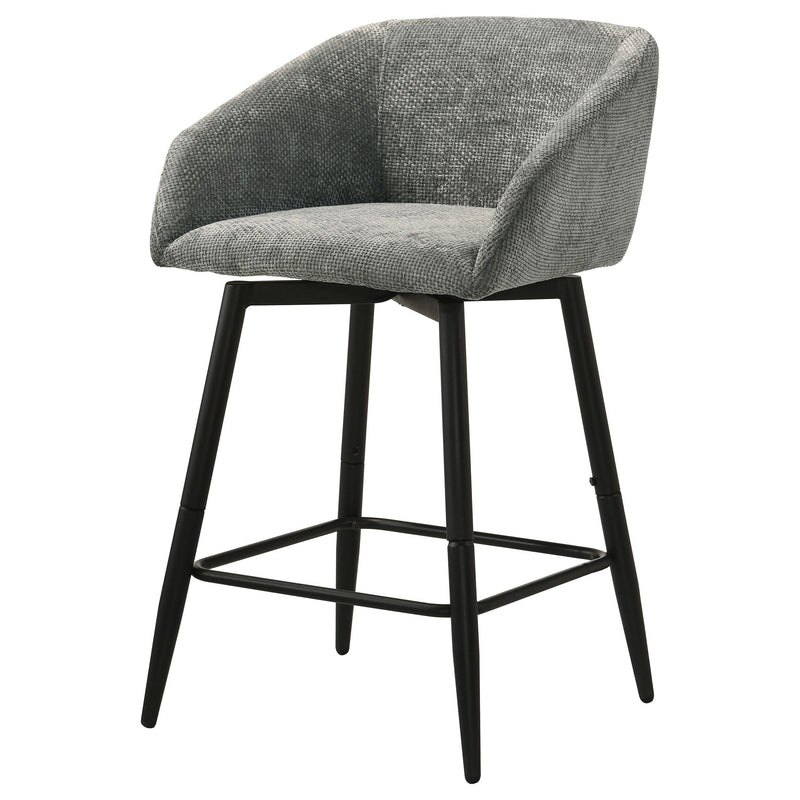 Rainer Fabric Upholstered Swivel Counter Height Chair Charcoal (Set of 2) - 190139CHR