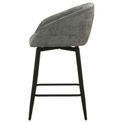 Rainer Fabric Upholstered Swivel Counter Height Chair Charcoal (Set of 2) - 190139CHR