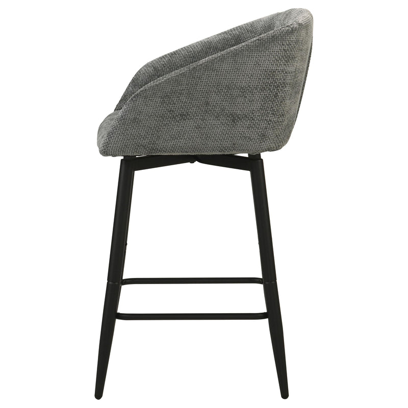 Rainer Fabric Upholstered Swivel Counter Height Chair Charcoal (Set of 2) - 190139CHR