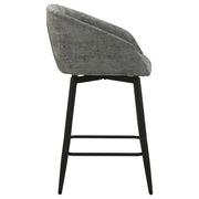 Rainer Fabric Upholstered Swivel Counter Height Chair Charcoal (Set of 2) - 190139CHR