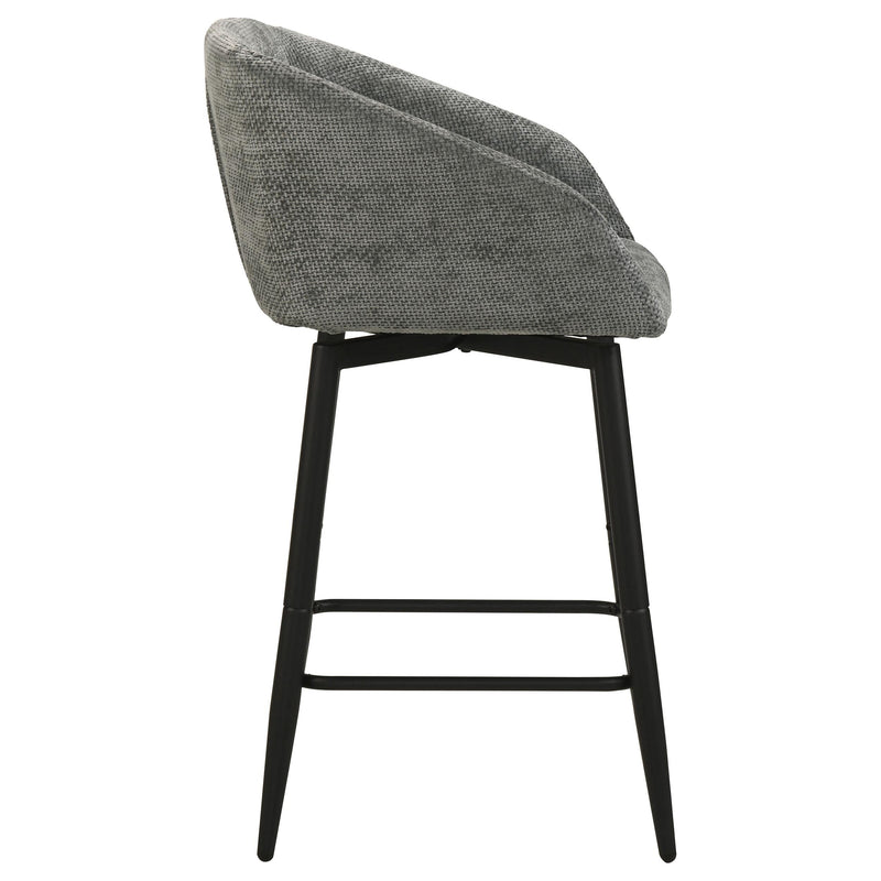 Rainer Fabric Upholstered Swivel Counter Height Chair Charcoal (Set of 2) - 190139CHR