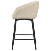 Rainer Fabric Upholstered Swivel Counter Height Chair Cream (Set of 2) - 190139CRM