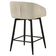 Rainer Fabric Upholstered Swivel Counter Height Chair Cream (Set of 2) - 190139CRM