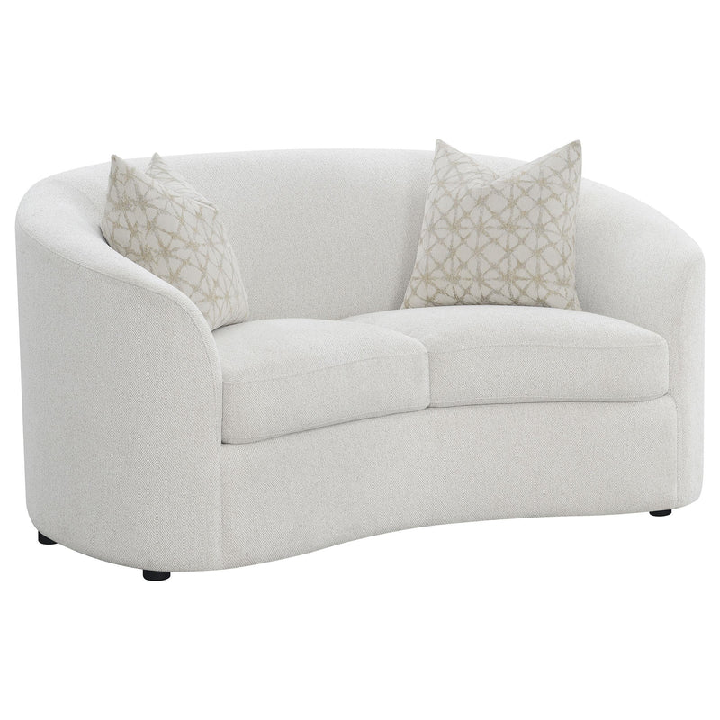 Rainn 2-piece Boucle Upholstered Sloped Arm Sofa Set Latte - 509171-S2