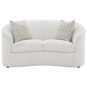 Rainn 2-piece Boucle Upholstered Sloped Arm Sofa Set Latte - 509171-S2