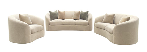 Rainn 3-piece Transitional Chenille Sofa Loveseat and Chair Set Camel - 511391-S3