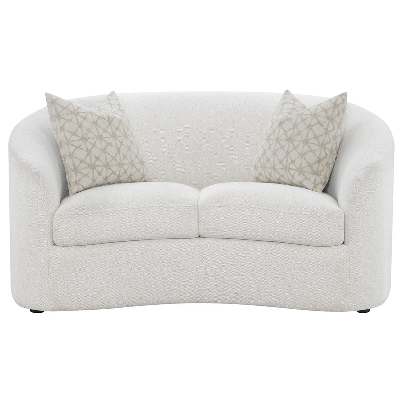 Rainn Boucle Upholstered Sloped Arm Loveseat Latte - 509172