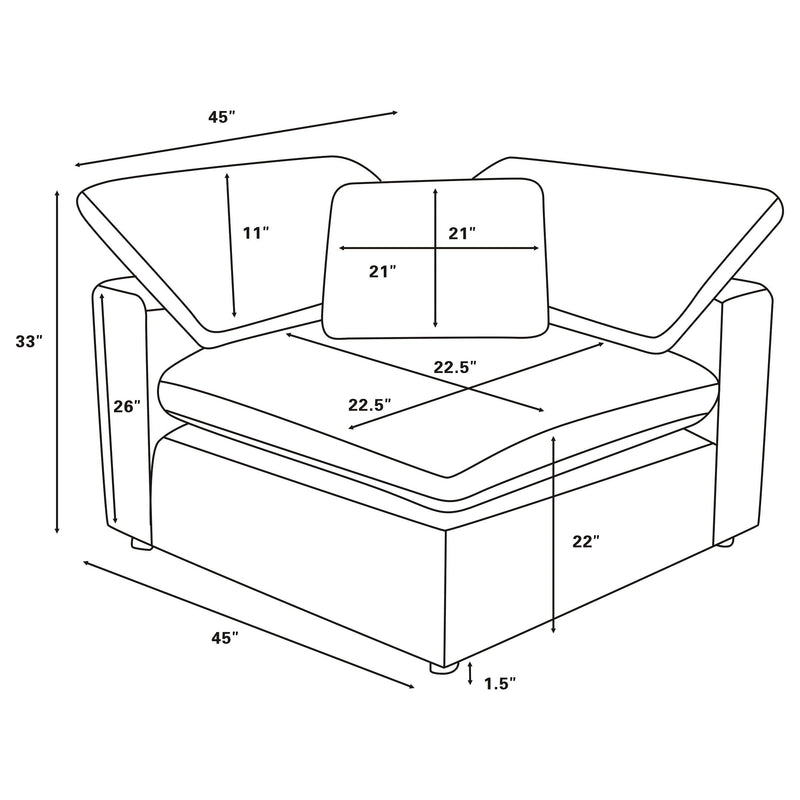 Raleigh 6-piece Boucle Upholstered Modular Sectional Grey - 551754-SET