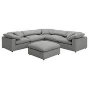 Raleigh 6-piece Boucle Upholstered Modular Sectional Grey - 551754-SETA