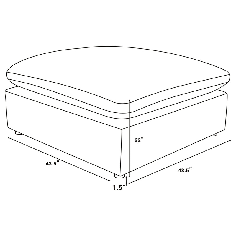 Raleigh 6-piece Boucle Upholstered Modular Sectional Ivory - 551751-SET