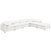 Raleigh 6-piece Boucle Upholstered Modular Sectional Ivory - 551751-SET