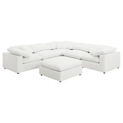 Raleigh 6-piece Boucle Upholstered Modular Sectional Ivory - 551751-SETA
