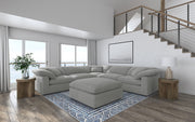 Raleigh Boucle Upholstered Ottoman Grey - 551756